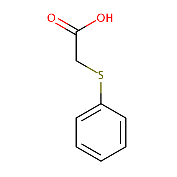 (Phenylthio)acetic acid structural formula