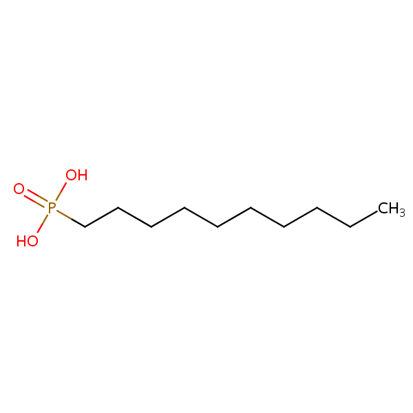 Phosphonic acid, decyl- structural formula