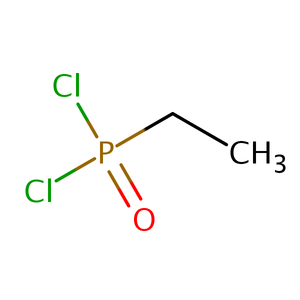 Phosphonic dichloride, ethyl- structural formula