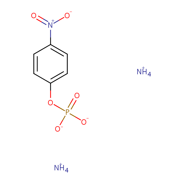 Phosphoric acid, mono(4-nitrophenyl) ester, diammonium salt structural formula