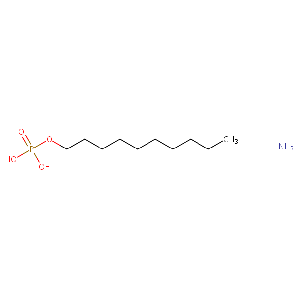 Phosphoric acid, monodecyl ester, monoammonium salt structural formula