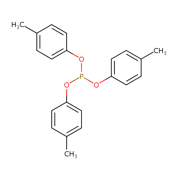 Phosphorous acid, tris(4-methylphenyl) ester structural formula