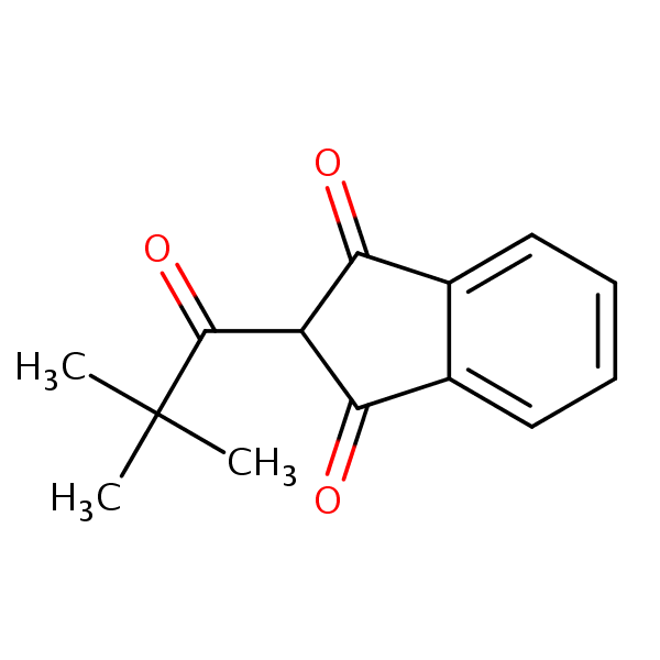 Pindone structural formula