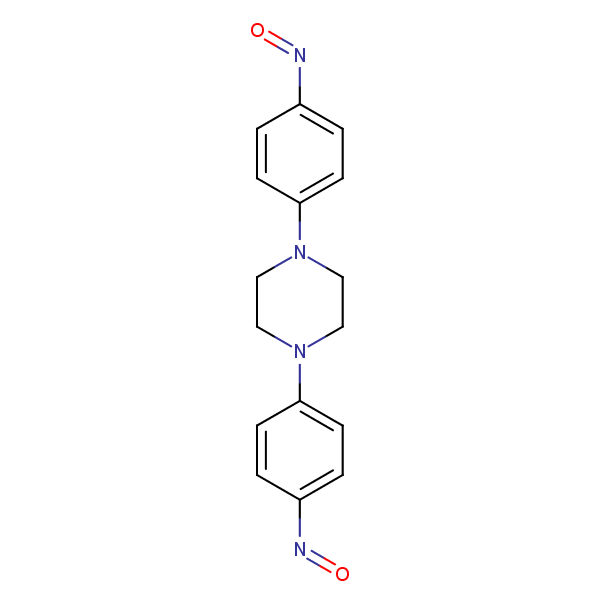 Piperazine, 1,4-bis(4-nitrosophenyl)- structural formula