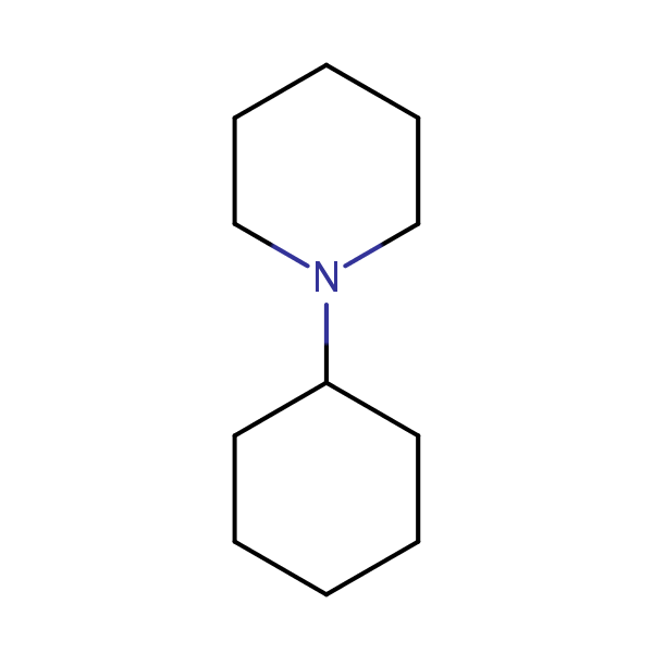 Piperidine, 1-cyclohexyl- structural formula