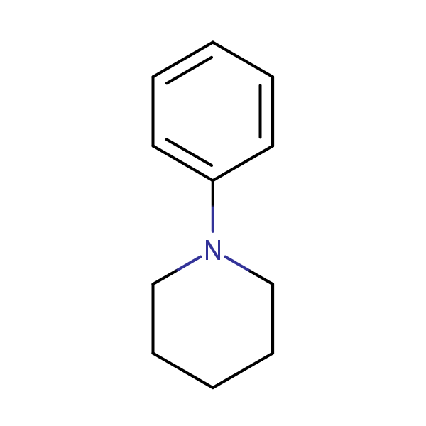 Piperidine, 1-phenyl- structural formula