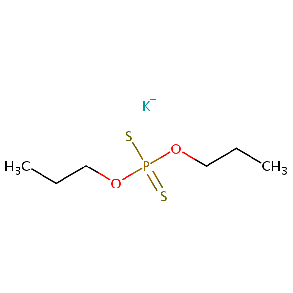 Potassium O,O-dipropyl dithiophosphate structural formula