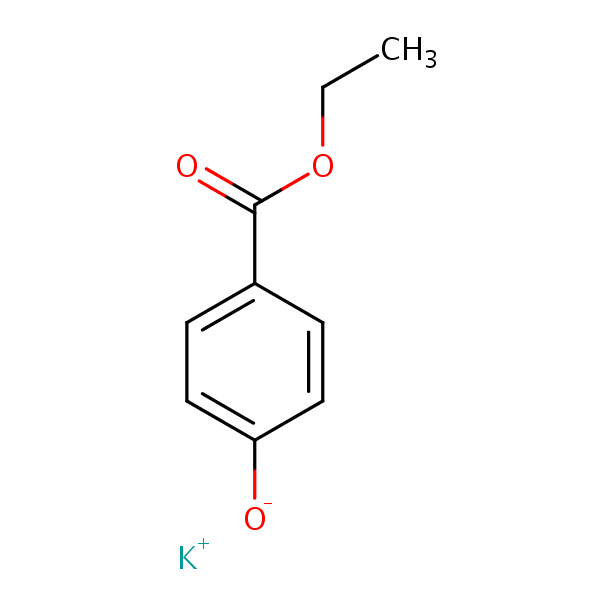 Potassium ethylparaben structural formula