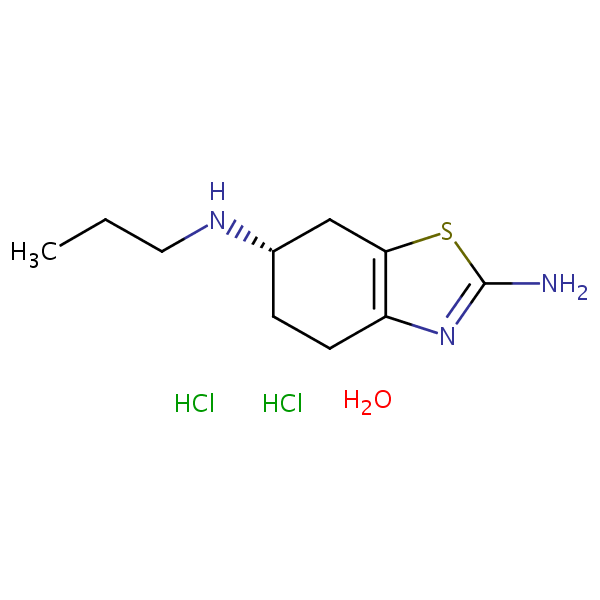 Pramipexole dihydrochloride monohydrate structural formula