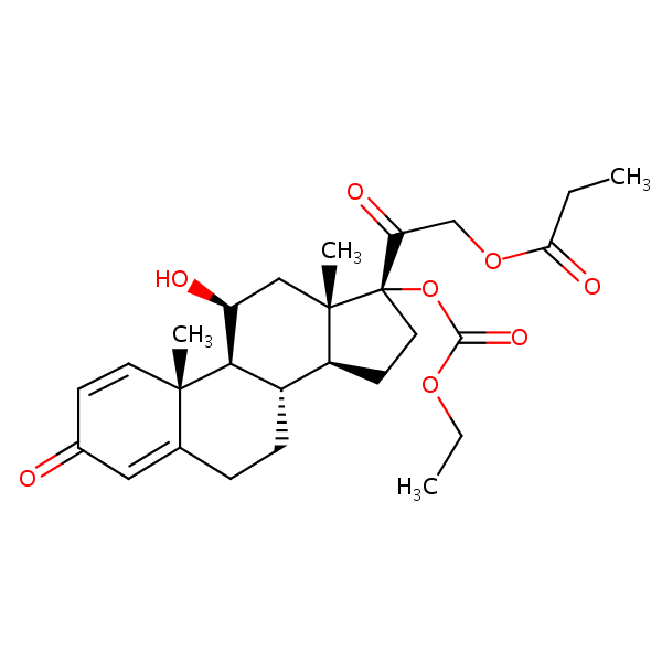 Prednicarbate structural formula