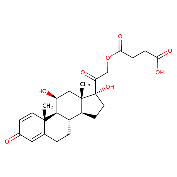 Prednisolone 21-hemisuccinate structural formula