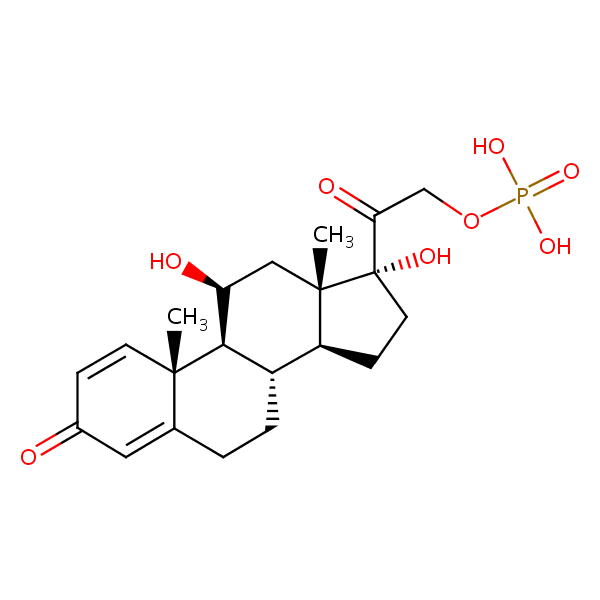 Prednisolone phosphate structural formula