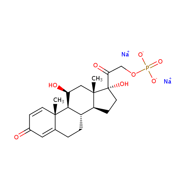 Prednisolone sodium phosphate structural formula