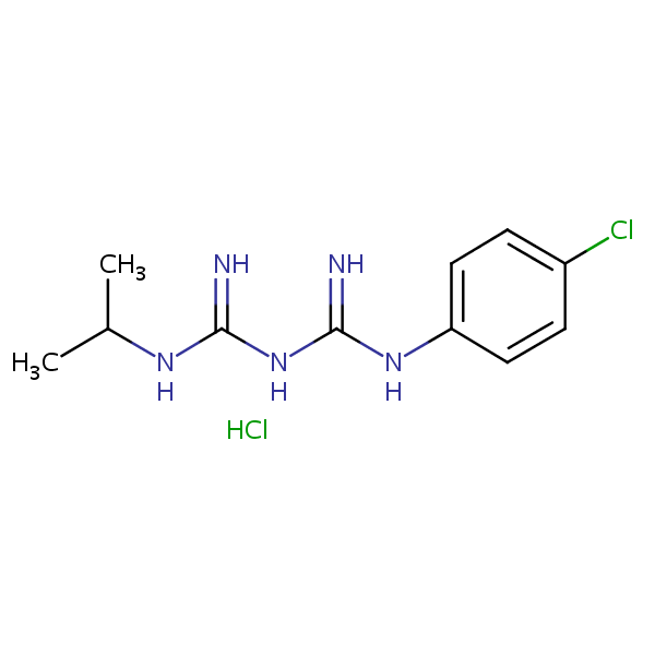 Proguanil hydrochloride structural formula