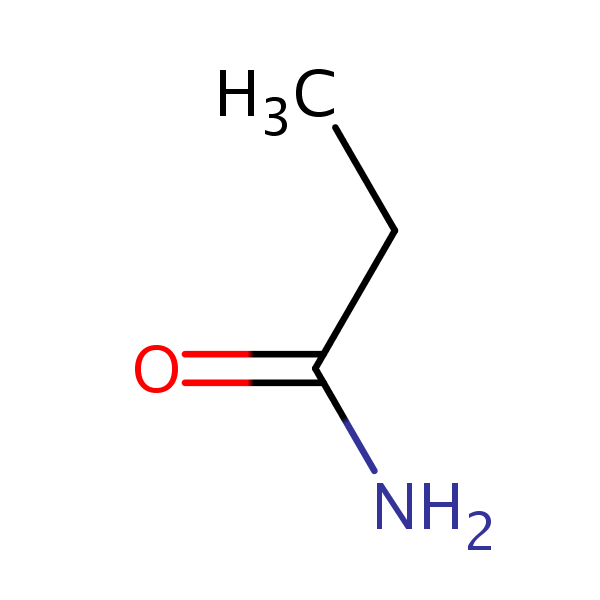 Propanamide structural formula