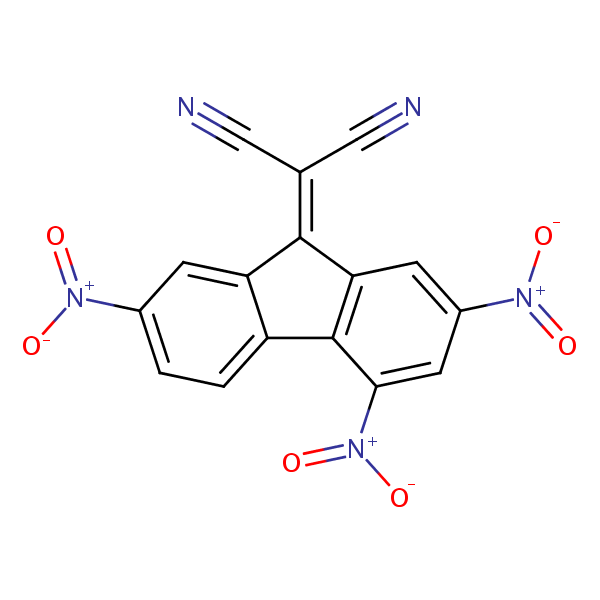 Propanedinitrile, (2,4,7-trinitro-9H-fluoren-9-ylidene)- structural formula