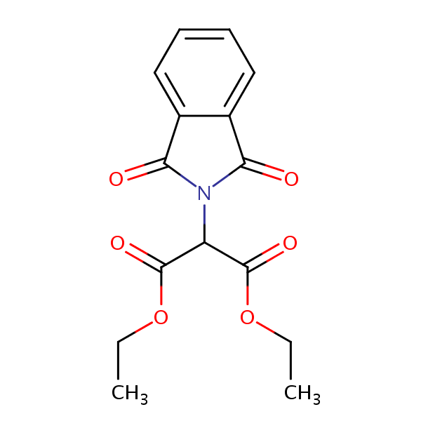 Propanedioic acid, (1,3-dihydro-1,3-dioxo-2H-isoindol-2-yl)-, diethyl ester structural formula