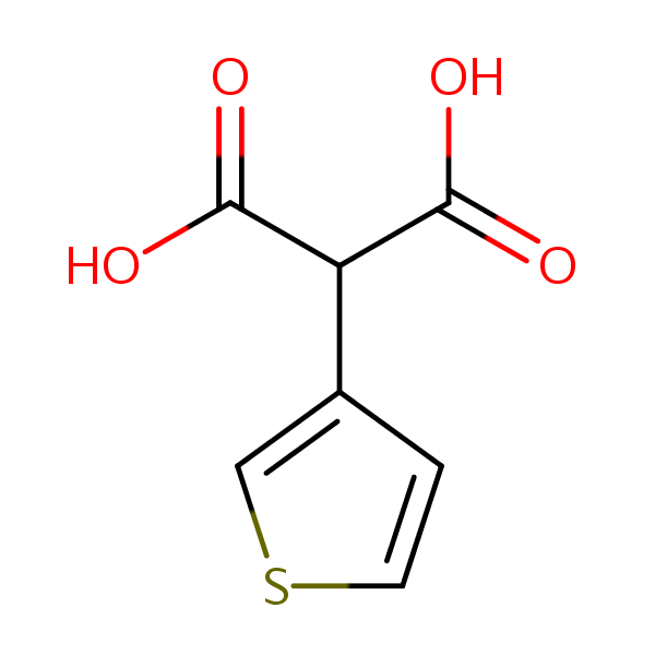 Propanedioic acid, 3-thienyl- structural formula