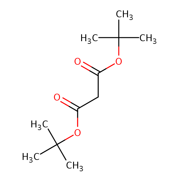 Propanedioic acid, bis(1,1-dimethylethyl) ester structural formula
