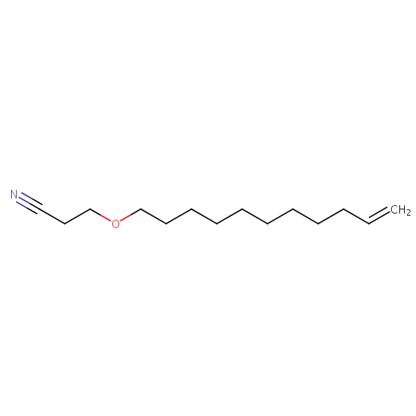 Propanenitrile, 3-(10-undecenyloxy)- structural formula