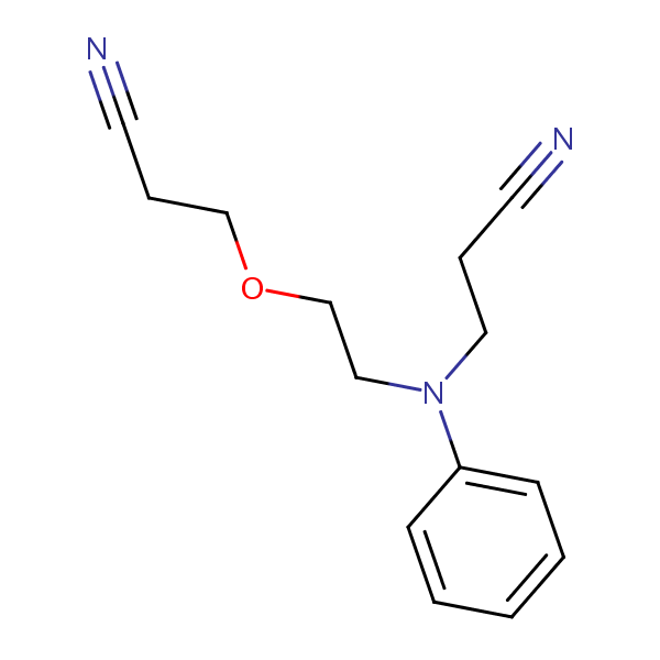 Propanenitrile, 3-[[2-(2-cyanoethoxy)ethyl]phenylamino]- structural formula