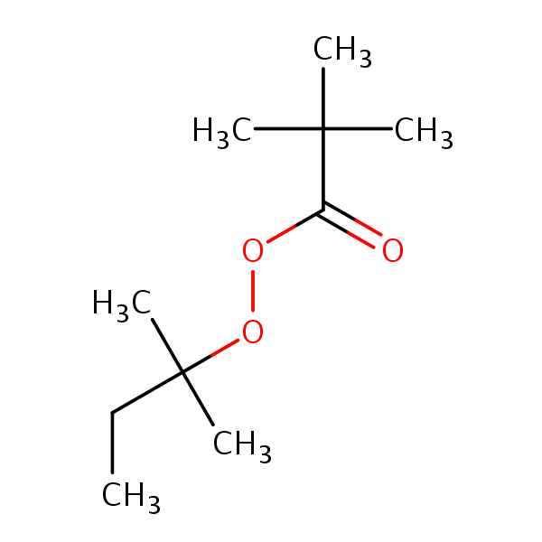 Propaneperoxoic acid, 2,2-dimethyl-, 1,1-dimethylpropyl ester structural formula