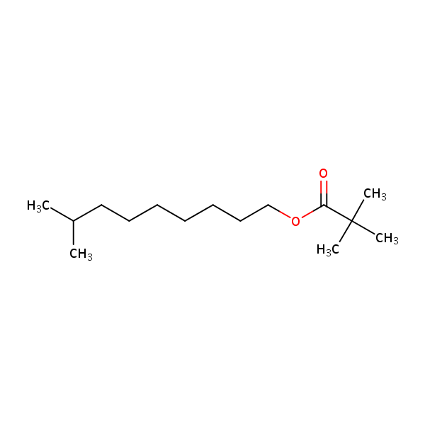 Propanoic acid, 2,2-dimethyl-, isodecyl ester structural formula