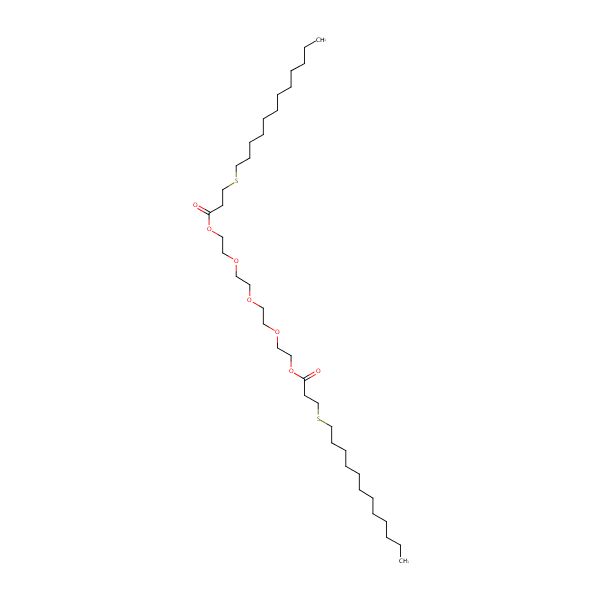 Propanoic acid, 3-(dodecylthio)-, oxybis(2,1-ethanediyloxy-2,1-ethanediyl) ester structural formula