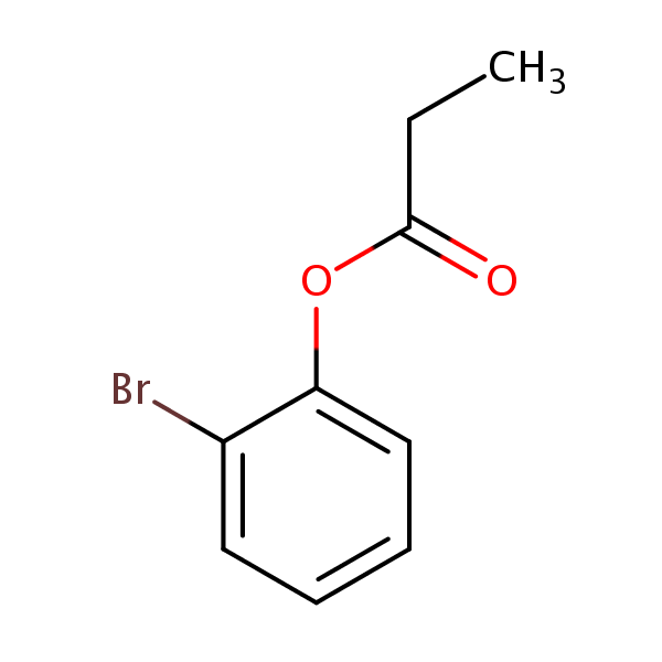Propionic acid, o-bromo-phenyl ester structural formula