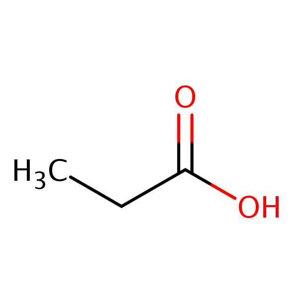 Propionic acid structural formula