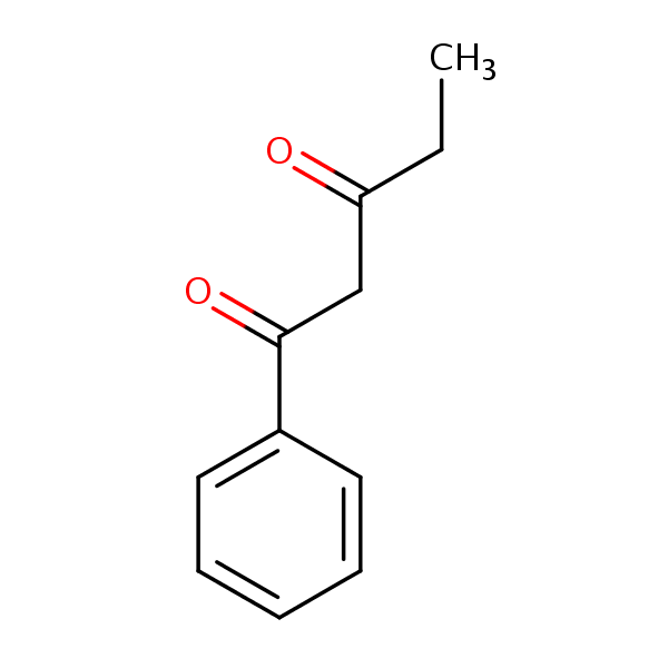 Propionyl acetophenone structural formula