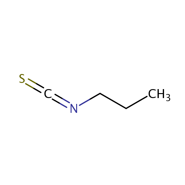 Propyl isothiocyanate structural formula