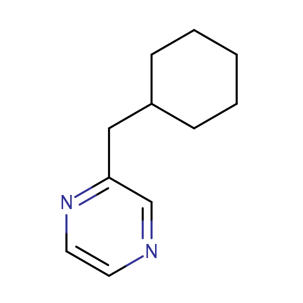Pyrazine, (cyclohexylmethyl)- structural formula