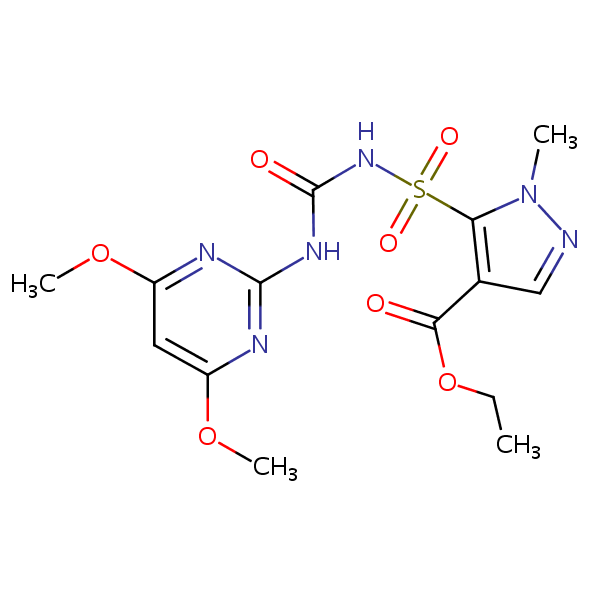 Pyrazosulfuron-ethyl structural formula