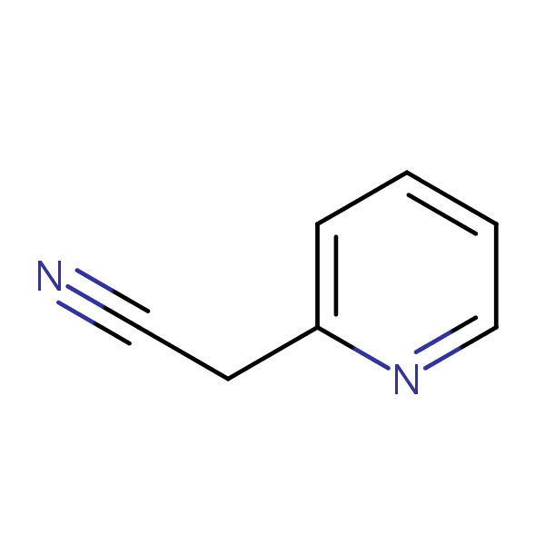 Pyridine-2-acetonitrile structural formula