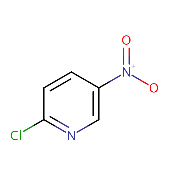 Pyridine, 2-chloro-5-nitro- structural formula