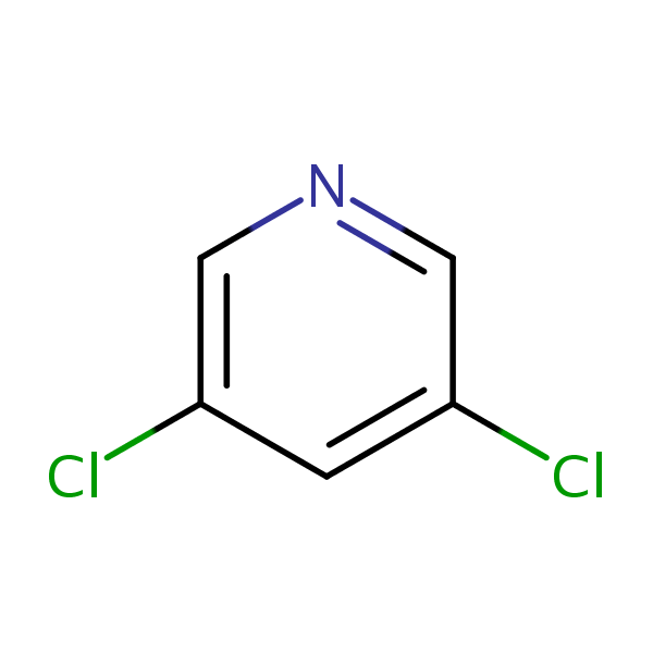 Pyridine, 3,5-dichloro- structural formula
