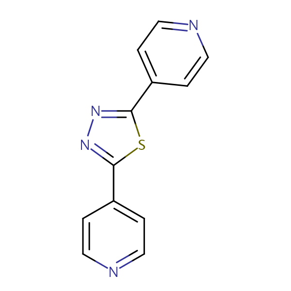 Pyridine, 4,4’-(1,3,4-thiadiazole-2,5-diyl)di- structural formula