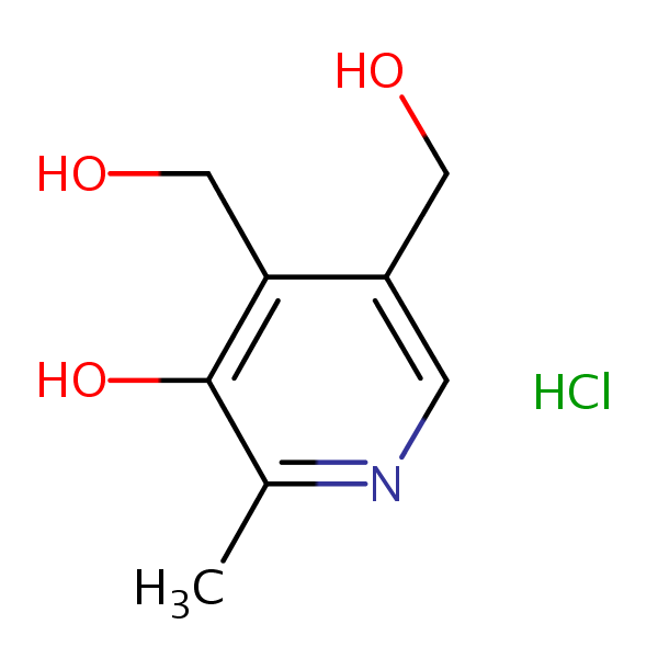 Pyridoxine hydrochloride structural formula