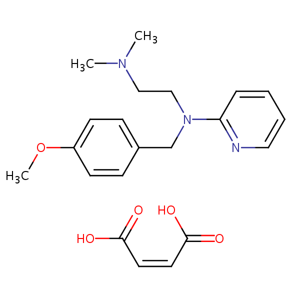 Pyrilamine maleate structural formula