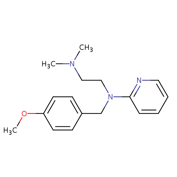 Pyrilamine structural formula