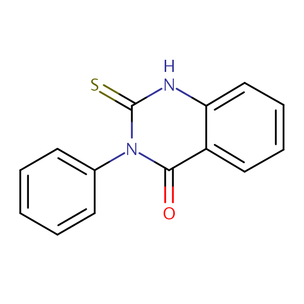 Quinazolin-4-one, 1,3-dihydro-3-phenyl-2-thio- structural formula