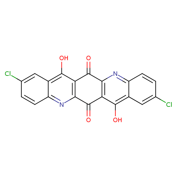 Quino[2,3-b]acridine-6,7,13,14(5H,12H)-tetrone, 2,9-dichloro- structural formula