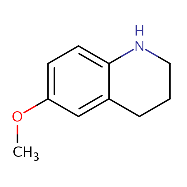 Quinoline, 1,2,3,4-tetrahydro-6-methoxy- structural formula