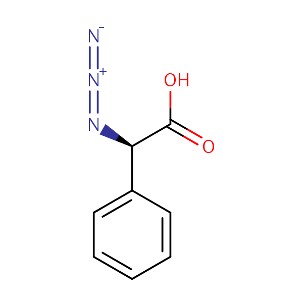 (R)-Azidophenylacetic acid structural formula