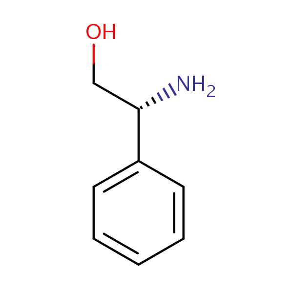 (R)-beta-Aminophenethyl alcohol structural formula