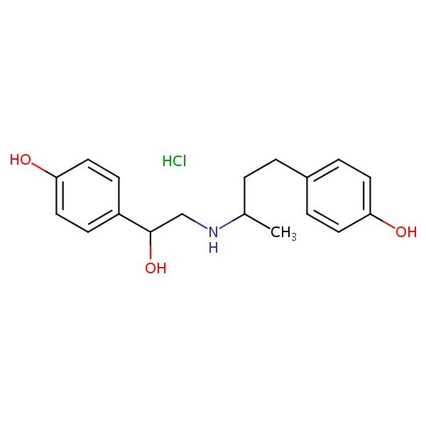 Ractopamine hydrochloride structural formula
