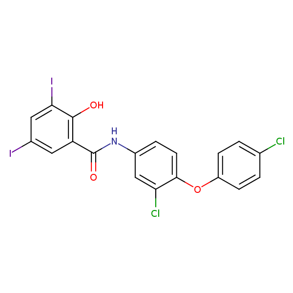 Rafoxanide structural formula