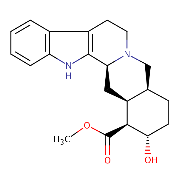 Rauwolscine structural formula