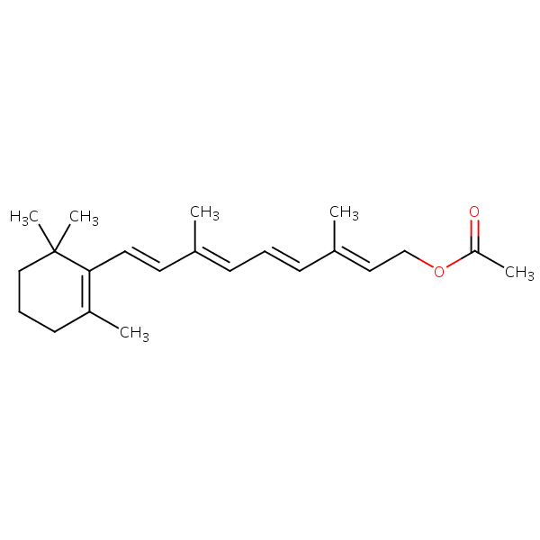 Retinol acetate structural formula